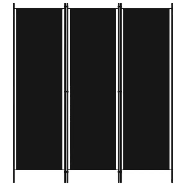 Lägg i varukorgen vidaXL Rumsavdelare 3 paneler svart 150x180 cm