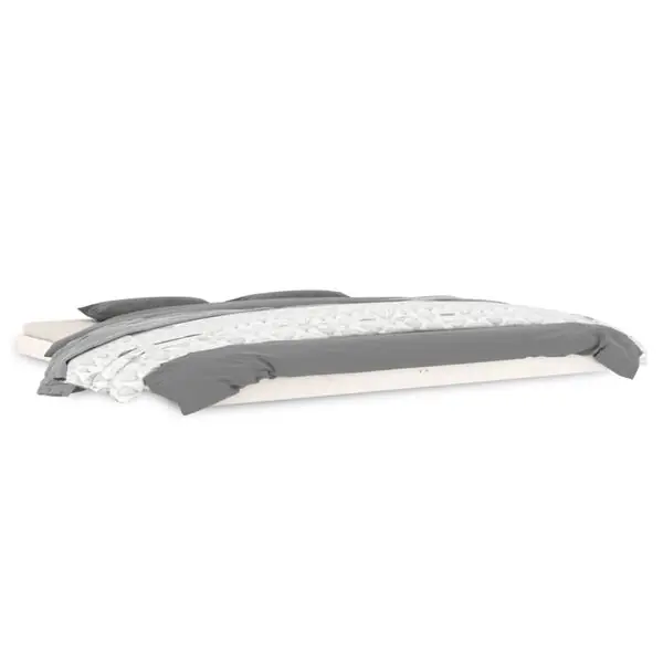 vidaXL Sängram vit 200x200 cm massiv furu Erbjudande