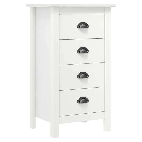 Kundfavorit vidaXL Skänk Hill vit 46x35x80 cm massiv furu