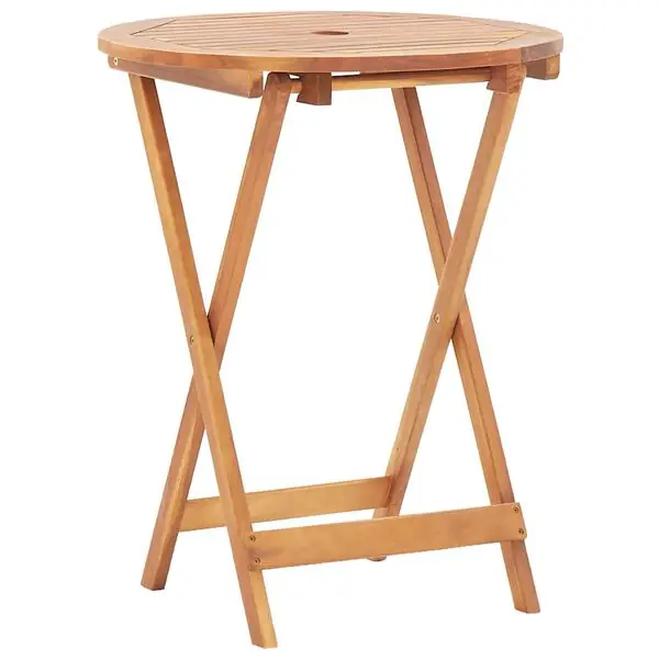 Billigare vidaXL Hopfällbart trädgårdsbord 60x75 cm massivt akaciaträ