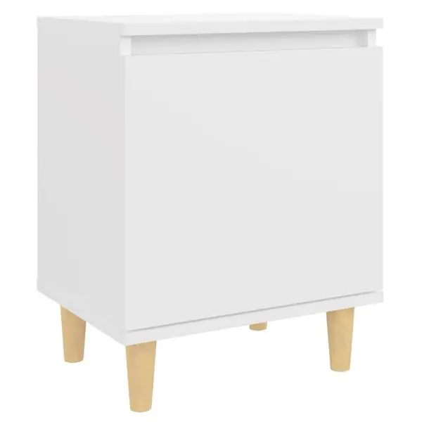 Populär vidaXL Sängbord med massiva ben vit 40x30x50 cm