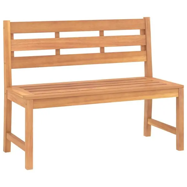 vidaXL Trädgårdsbänk 114 cm massiv teak Expressleverans