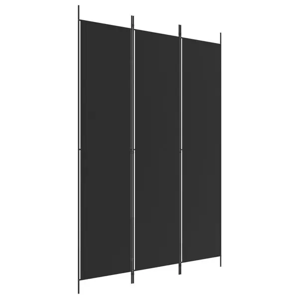 Nyhet vidaXL Rumsavdelare 3 paneler 150x220 cm svart tyg