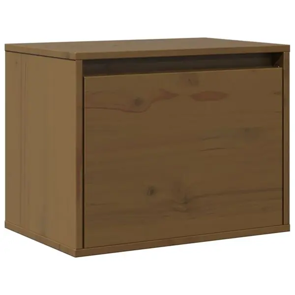 Fynd vidaXL Väggskåp honungsbrun 45x30x35 cm massiv furu