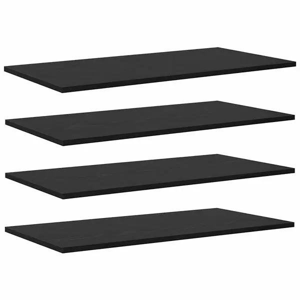 Snabb frakt vidaXL Bokhylla Bräda 4 pcs Svart 80 x 40 x 1,5 cm Konstruerat trä