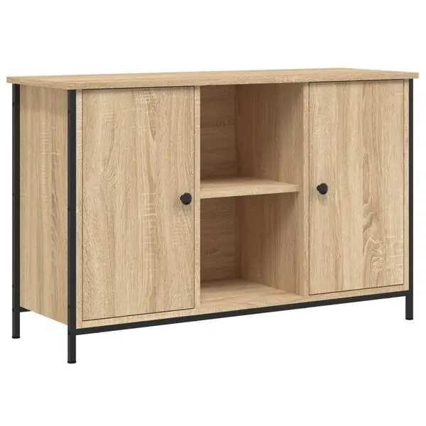 Begränsat antal vidaXL Tv-bänk sonoma-ek 100x35x65 cm konstruerat trä