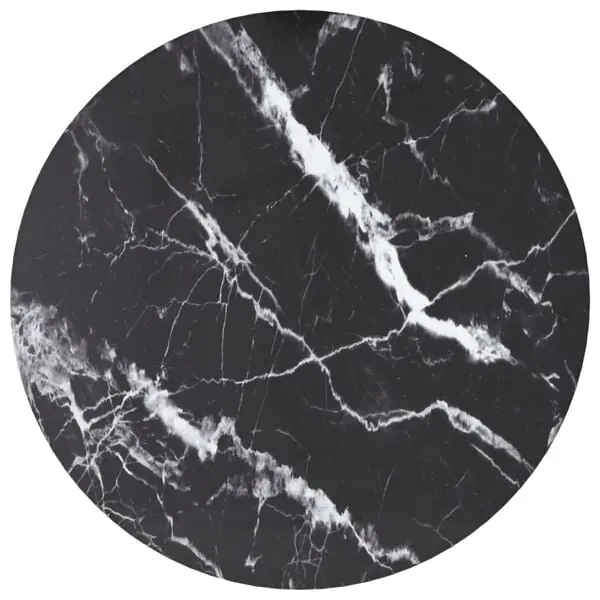vidaXL Bordsskiva svart &Oslash;30x0,8 cm härdat glas med marmortextur Rabatter