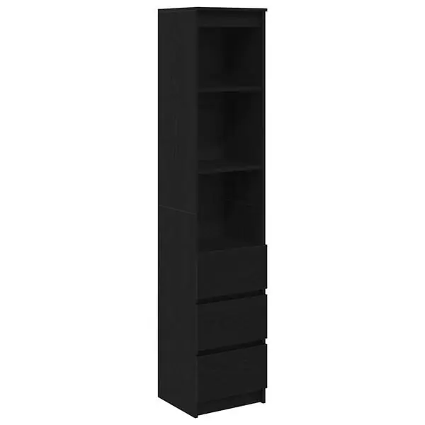 Kampanj vidaXL Högbord svart ek 37,5x35x180 cm konstruerat trä