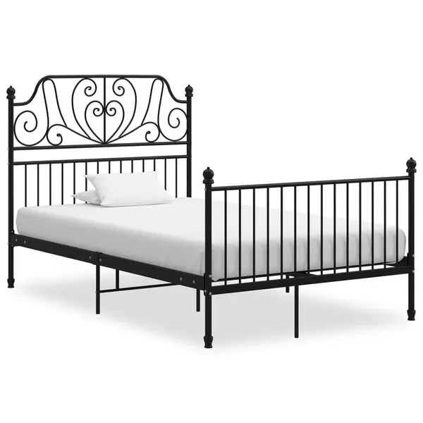 Sista chansen vidaXL Sängram utan madrass svart metall 120x200 cm