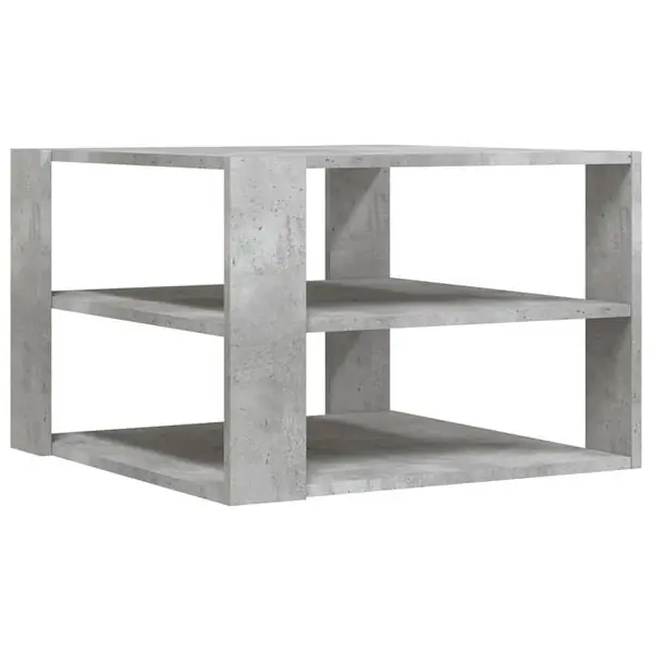 vidaXL Soffbord betonggrå 58x58x40 cm konstruerat trä Sista chansen