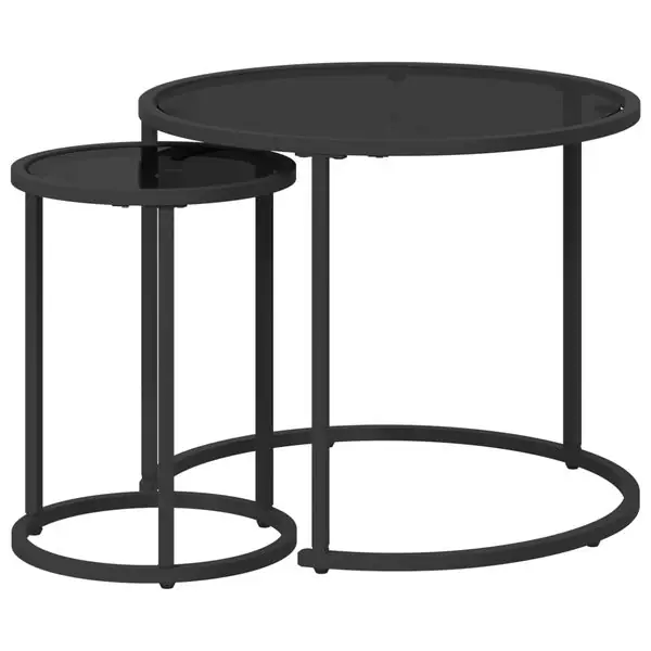 Begränsat antal vidaXL Kaffebordsset 2 pcs 55 x 55 x 45 cm stål