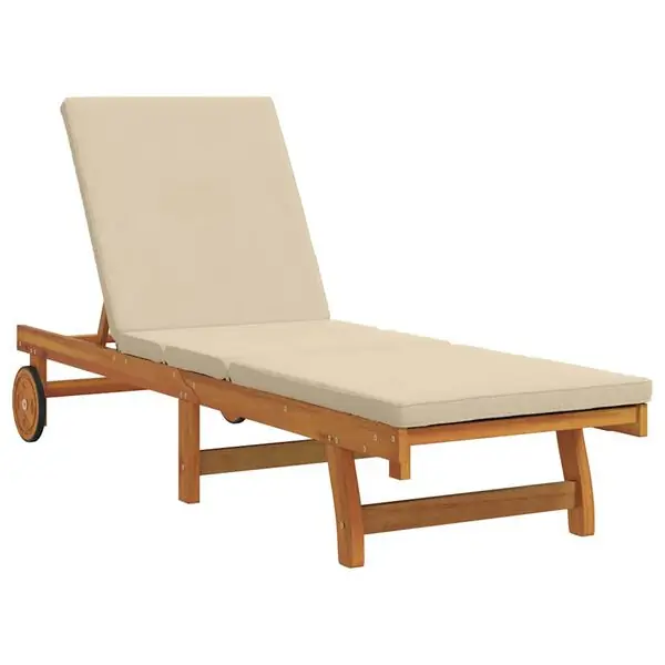 vidaXL Solstol Reclining Brun 199 x 63 x 85 cm Massivt Akaciaträ Nedsatt pris