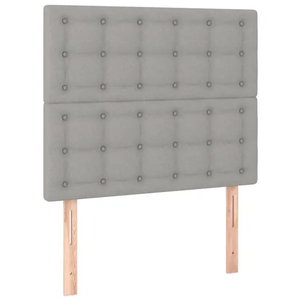 Reapris vidaXL Sänggavel ljusgrå 80x5x118/128 cm tyg
