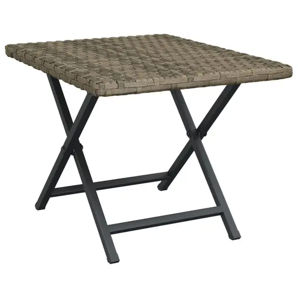 vidaXL Hopfällbart bord grå 45x35x32 cm konstrotting Kampanjpris