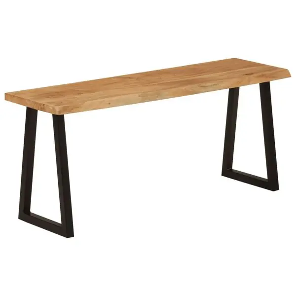 vidaXL Bänk med levande kant 105 cm massivt akaciaträ Expressleverans