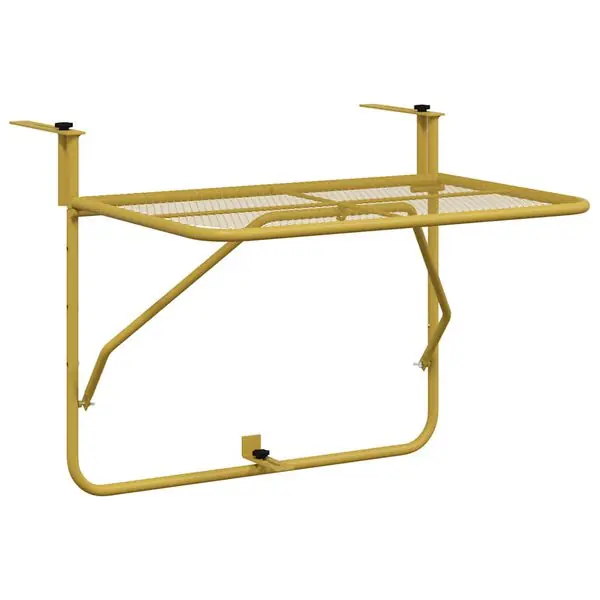 vidaXL Balkongbord guld 60x40 cm stål Populär