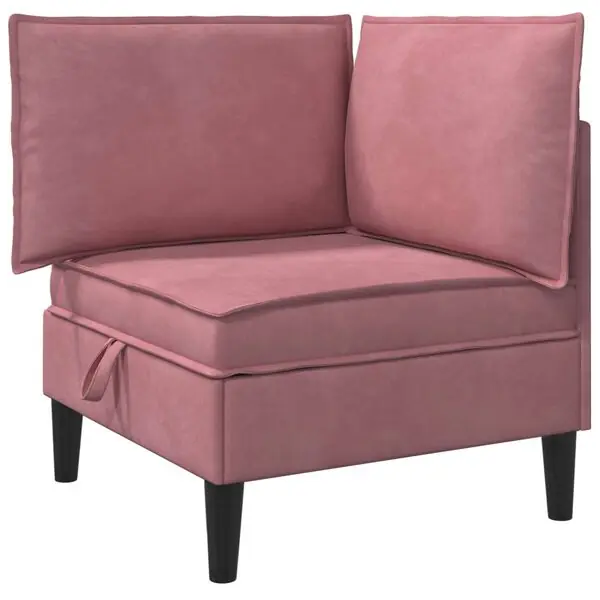 vidaXL Soffa med förvaring Rosa Sammet risnedsättning