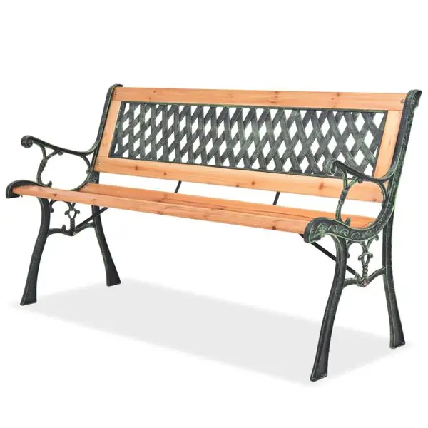 Endast denna vecka vidaXL Trädgårdsbänk 122 cm trä