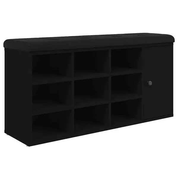 Billig vidaXL Skobänk svart 102x32x50 cm konstruerat trä