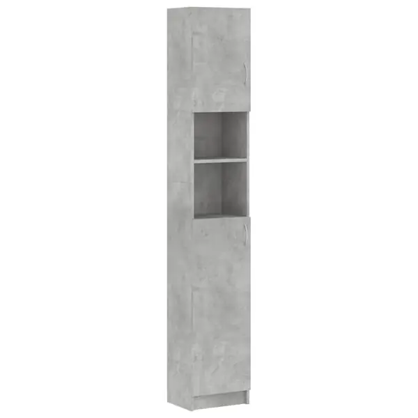 Rea vidaXL Badrumsskåp betonggrå 32x25,5x190 cm konstruerat trä
