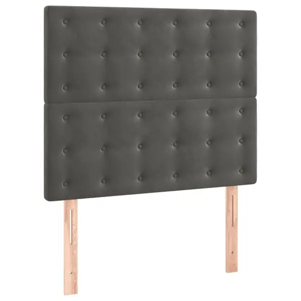 vidaXL Sänggavel mörkgrå 80x5x118/128 cm sammet Endast idag