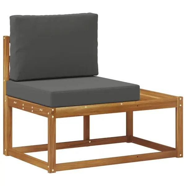 vidaXL Modulsoffa utomhus Naturlig och Antracit 91 x 63 x 73 cm Rabatter