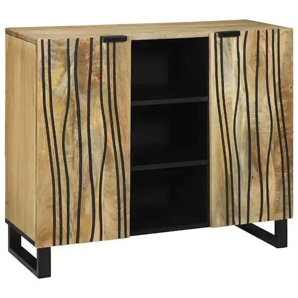 Beställ nu vidaXL Skåp Brun 90 x 33 x 75 cm massivt mangoträ