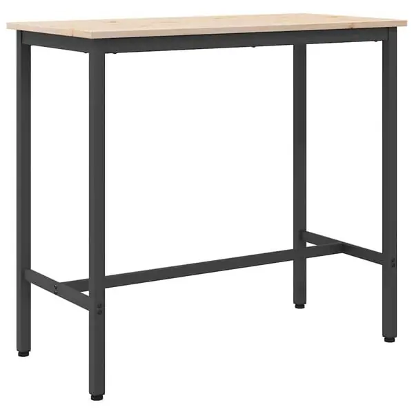 vidaXL bord Naturfärg 100 x 50 x 91 cm Konstruerat trä och stål Bästa pris