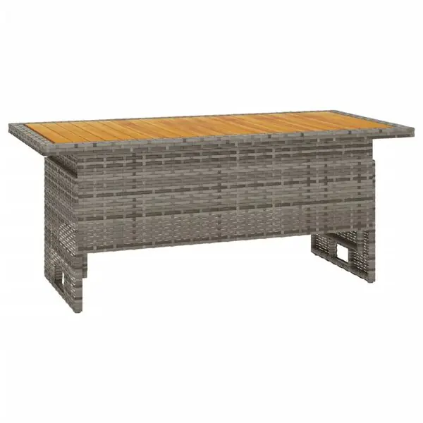 Fynd vidaXL Trädgårdsbord grå 100x50x43/63 cm akaciaträ & konstrotting