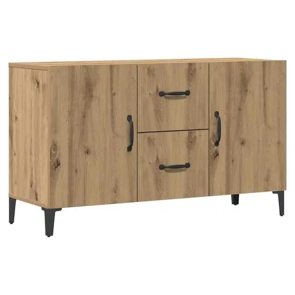 Säker betalning vidaXL Skänk artisan ek 100x36x60 cm konstruerat trä
