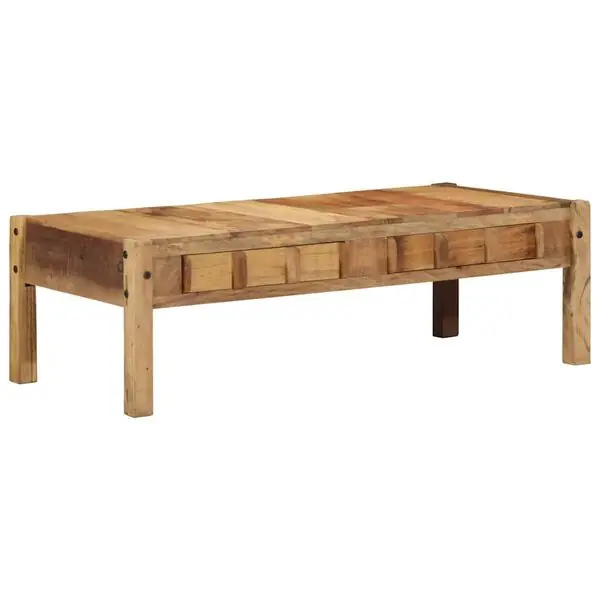 vidaXL Kaffeebord med låda Brun 110 x 54 x 35 cm Solid återvunnen trä Sänkt pris