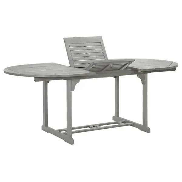 vidaXL Trädgårdsbord grå 200x100x75 cm massivt akaciaträ Fynd