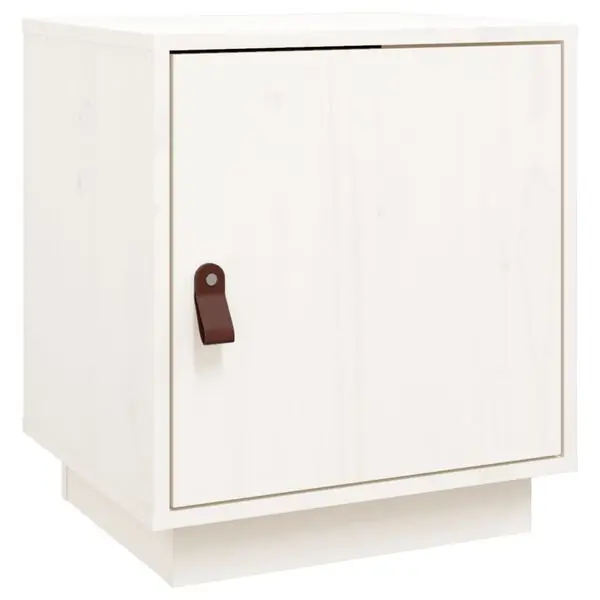 vidaXL Sängbord vit 40x34x45 cm massivt furuträ Beställ idag