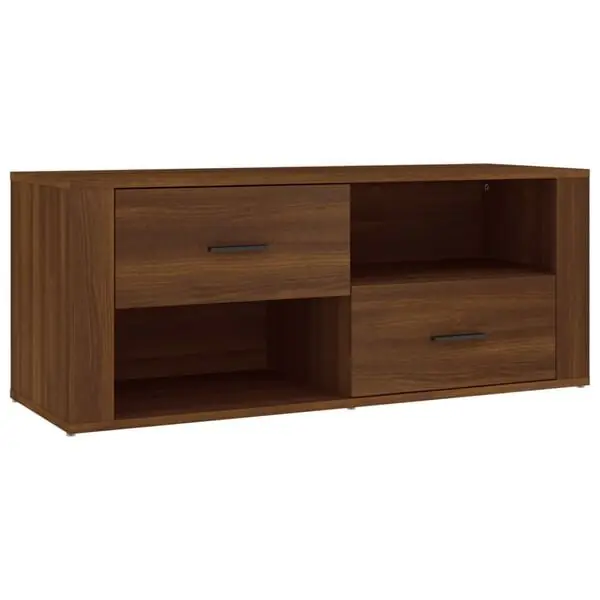 Rabatter vidaXL Tv-bänk brun ek 100x35x40 cm konstruerat trä