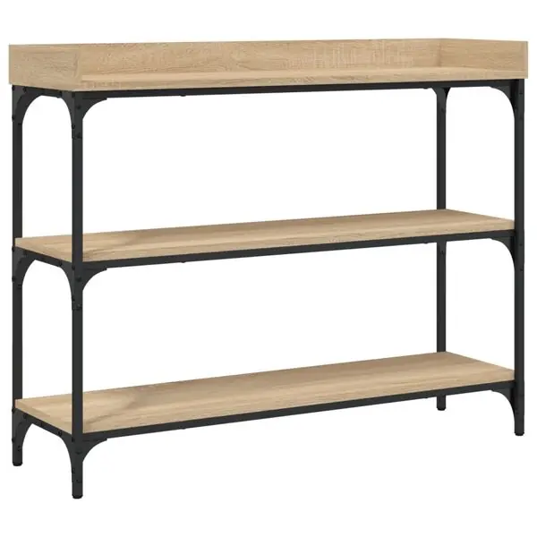 vidaXL Konsolbord med hyllor sonoma-ek 100x30x80 cm Populärt val