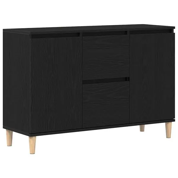 vidaXL Sideboard med låda Svart 102 x 35 x 60 cm Konstruerat trä Sista chansen