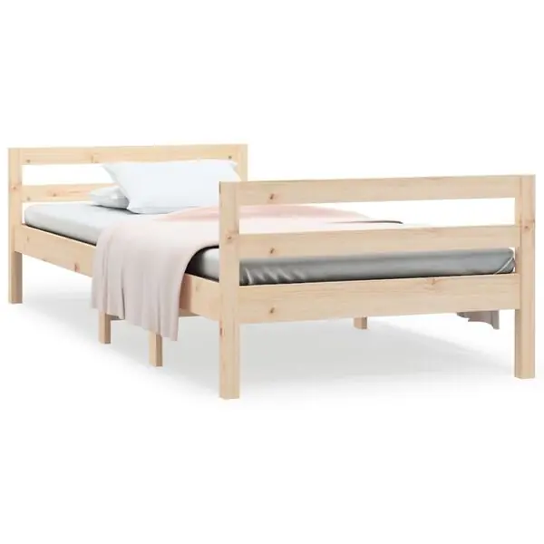 vidaXL Sängram utan madrass 90x200 cm massiv furu Kampanjpris