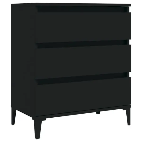 Beställ idag vidaXL Byrå svart 60x35x70 cm konstruerat trä