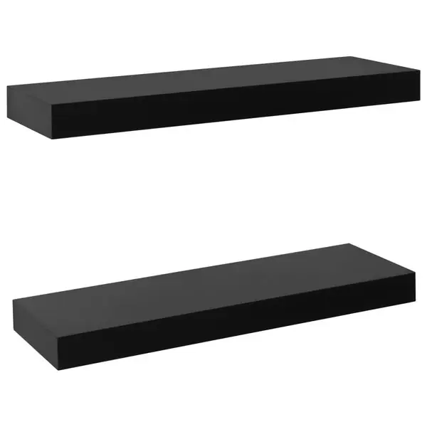 Beställ idag vidaXL Svävande vägghyllor 2 st svart 40x20x3,8 cm