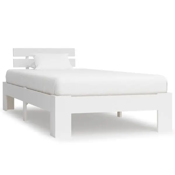 Begränsat antal vidaXL Sängram utan madrass vit massiv furu 90x200 cm
