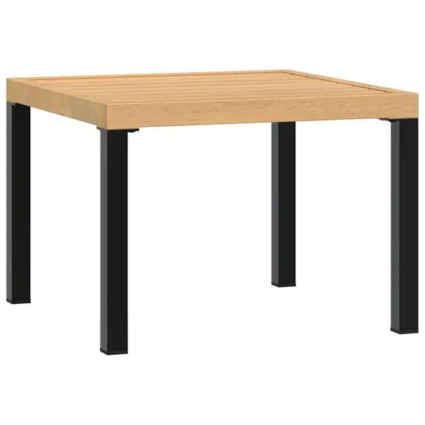Premium vidaXL Soffbord för trädgård svart 55x55x39,5 cm pulverlackerat stål