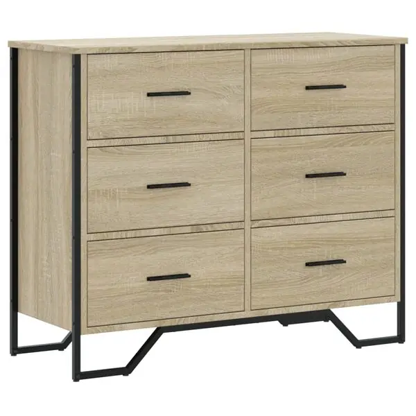 vidaXL Byrå sonoma-ek 91x35,5x74,5 cm konstruerat trä Rea