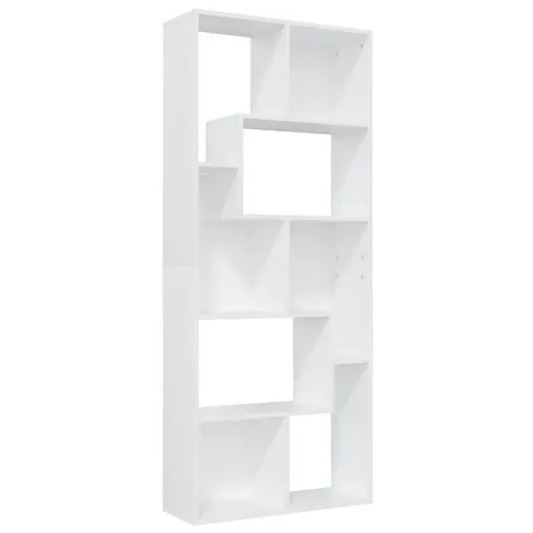 vidaXL Bokhylla vit 67x24x161 cm konstruerat trä Reapris