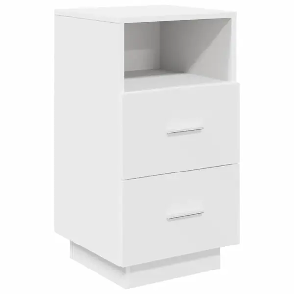 Bästa pris vidaXL Sängbord med 2 lådor vit 36x36x68 cm