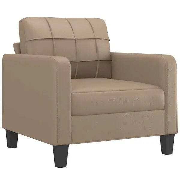 vidaXL Fåtölj Cappuccino 60 cm konstläder Utförsäljning