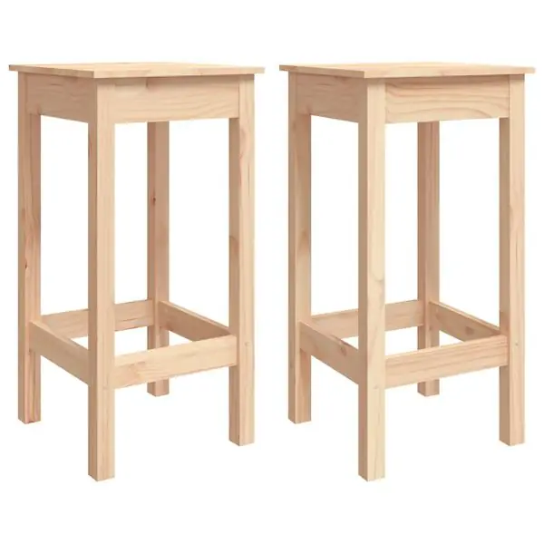 risnedsättning vidaXL Barstolar 2 st 40x40x78 cm massivt mangoträ