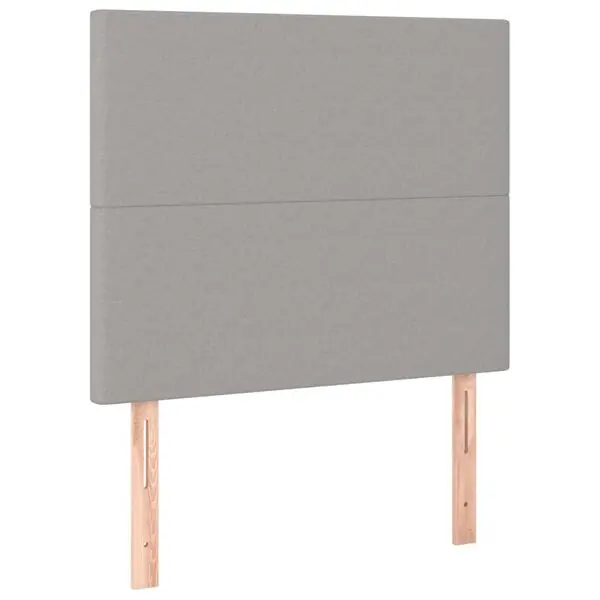 vidaXL Sänggavel ljusgrå 80x5x118/128 cm tyg Lågt pris