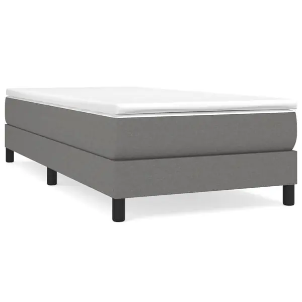 Extra rabatt vidaXL Boxspring-sängram mörkgrå 80x200 cm tyg
