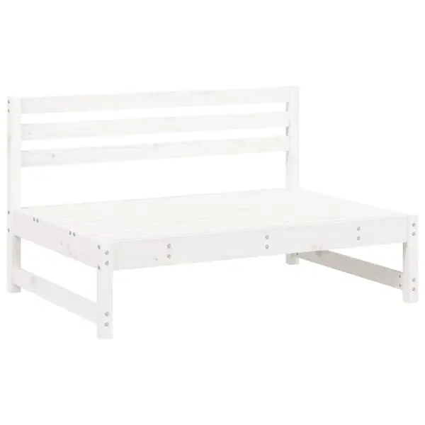 Endast idag vidaXL Mittensoffa vit 120x80 cm massiv furu