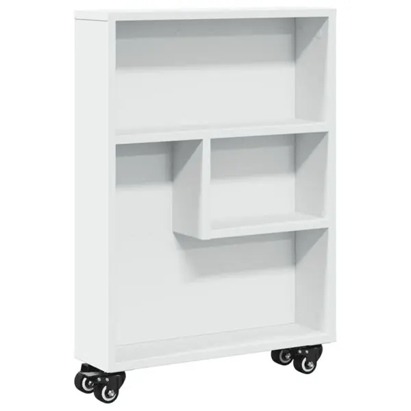 Köp online vidaXL Smal förvaringsvagn vit 48x13x68 cm konstruerat trä